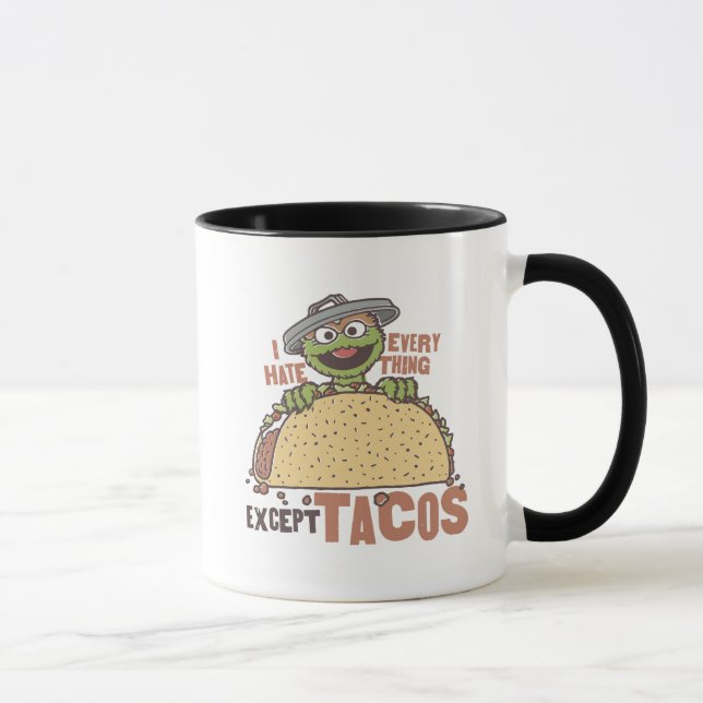 Caneca Oscar Eu Odeio Tudo Exceto Tacos (Direita)