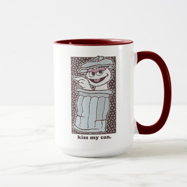 Caneca Oscar, o Grouch | Beija minha lata (Direita)