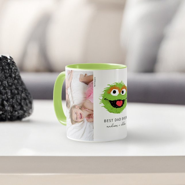 Caneca Oscar, o Grouch | Melhor Pai - Foto (Mug on table)