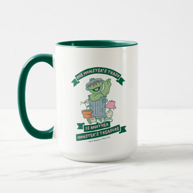 Caneca Oscar, o Grouch | Monster Treasure Graphic (Esquerda)
