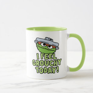 Caneca Oscar, o Grouch Sinto-Me Agitada Hoje!