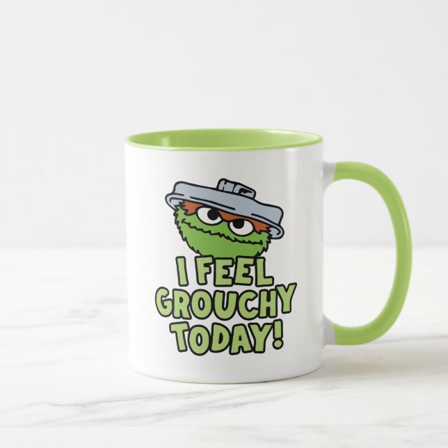 Caneca Oscar, o Grouch | Sinto-Me Agitada Hoje! (Direita)