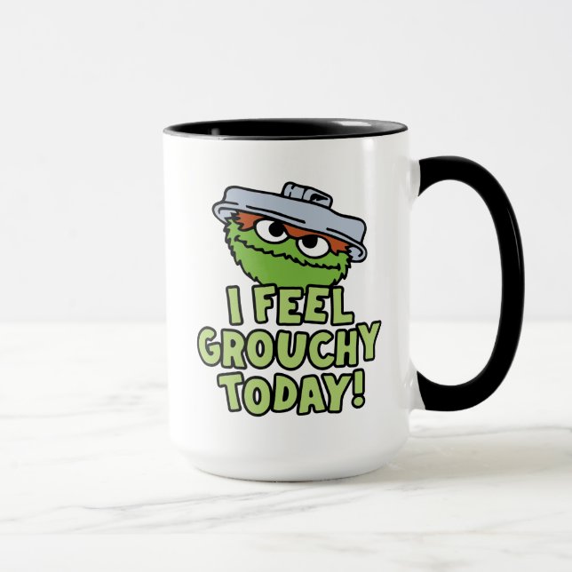 Caneca Oscar, o Grouch | Sinto-Me Agitada Hoje! (Direita)