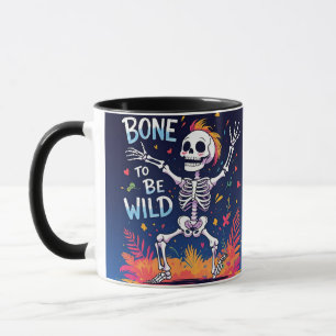Caneca Osso para Ser Selvagem Esqueleto Dançante de Hal