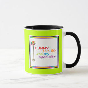caneca ossos engraçados presente pediatra médico