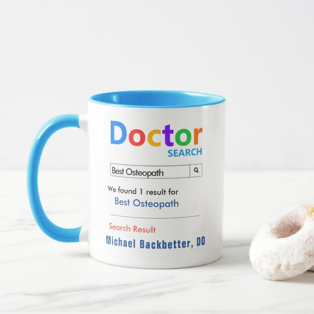 Caneca Osteopata Melhor Personalizado Divertido (Com Donut)