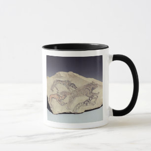 Caneca Ostracon que descreve um cão que persegue uma