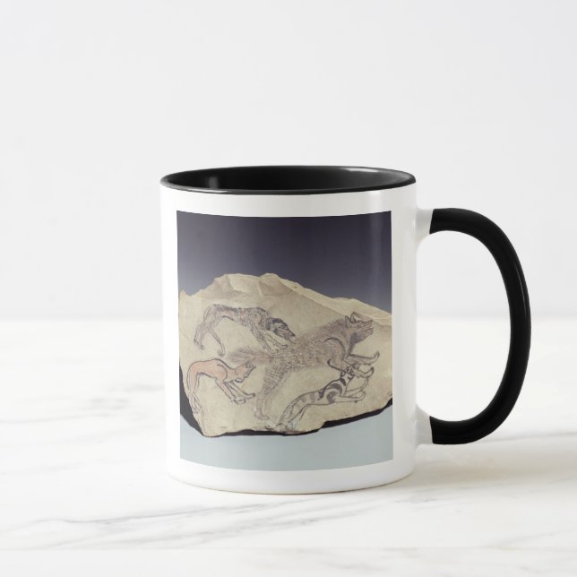 Caneca Ostracon que descreve um cão que persegue uma (Direita)
