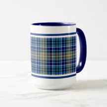 O'Sullivan Tartan Bright Xadrez Irlandesa Azul