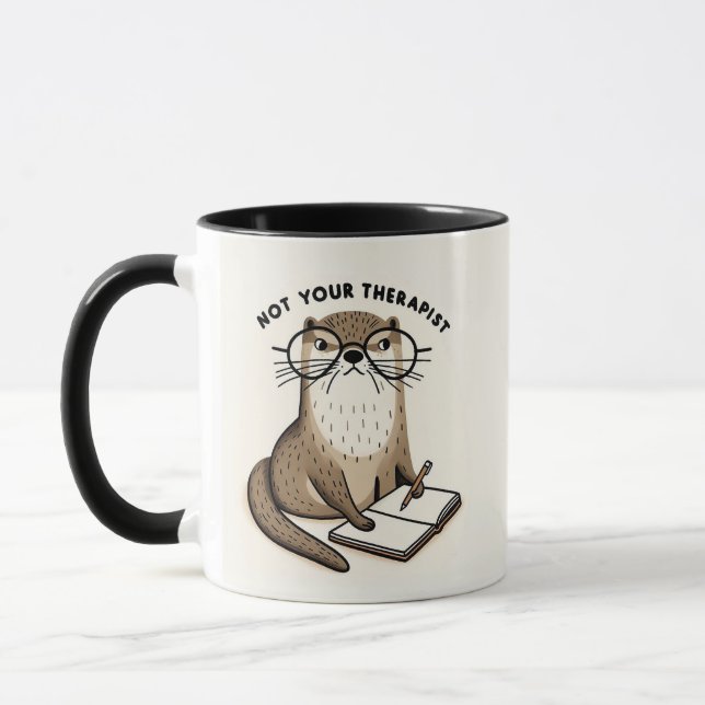 Caneca Otter Holding Diário - "Não Seu Terapista" (Esquerda)