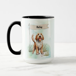 Caneca Otterhound Watercolor Personalized Dog