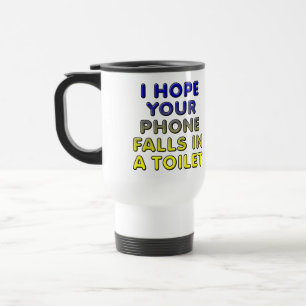 Caneca ou Caneca de Viagem Divertida com Telefone