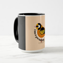 Caneca Ouça Sua Música Interna, Pássaro Mug
