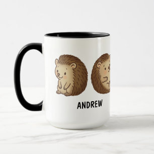 Caneca ouriço Desenhado à Mão Personalizado Fofo