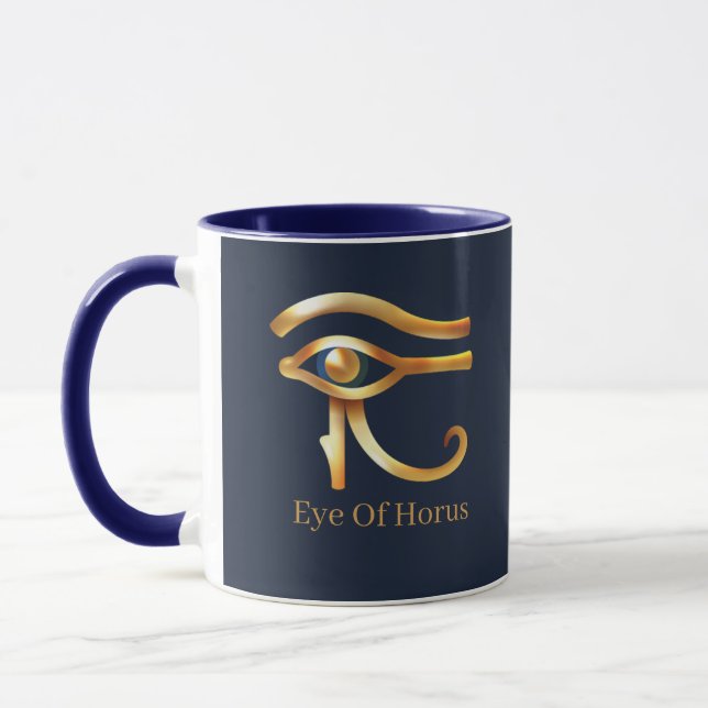 Caneca Ouro Chic Eye Of Horus , hieróglifos Egípcios (Esquerda)