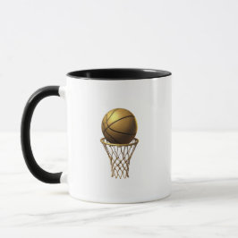 Caneca Ouro de basquete e Design Hoop