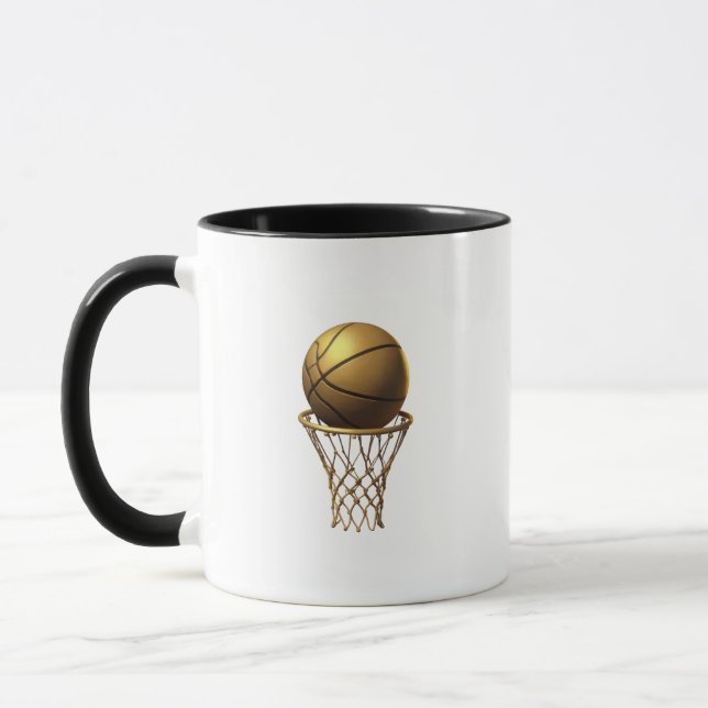 Caneca Ouro de basquete e Design Hoop (Esquerda)