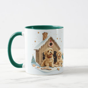 Caneca Ouro de Natal Cachorro do Retriever Pão Gingerpão 