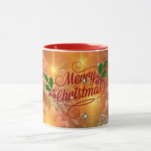 Caneca Ouro Feliz Canhão de Natal