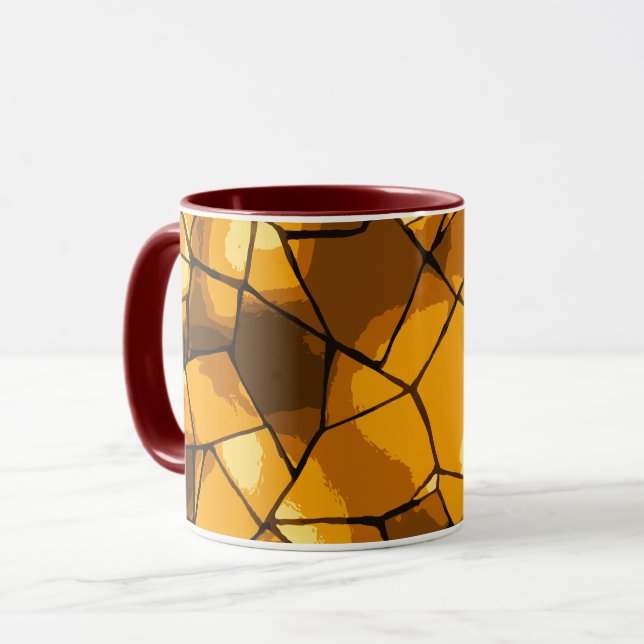 Caneca Ouro Mosaico - Arte de Vidro (Frente Esquerda)