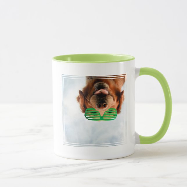 Caneca Ouro Retriever Com Óculos De Sol Verde (Direita)