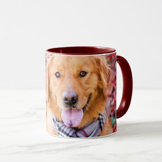 Caneca Ouro Retriever Em Scarf (Frente Esquerda)