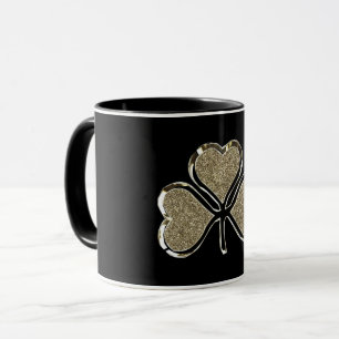 Caneca Ouro Shamrock Clover Ireland - Símbolo irlandês