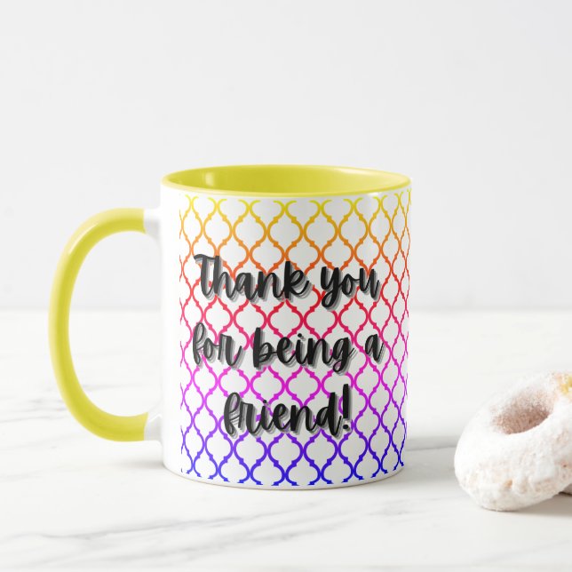Caneca Ouros Garotas Obrigado por serem amigas (Com Donut)