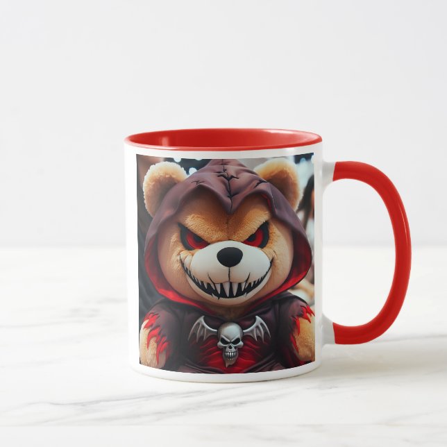 Caneca Ours en peluche démoniaque au regard maléfique. (Direita)