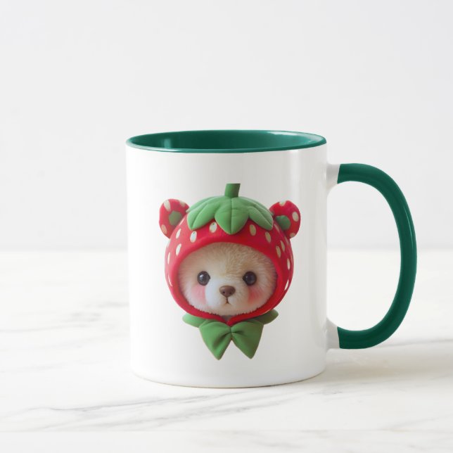 Caneca Ours in stuffed too cute with strawberry hood. (Direita)