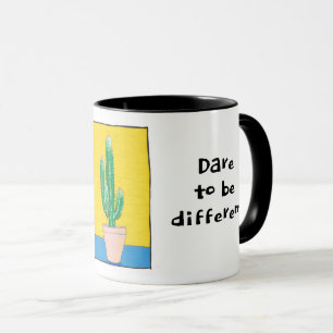 Caneca Ousava ser diferente, euphorbia cactus, seu nome