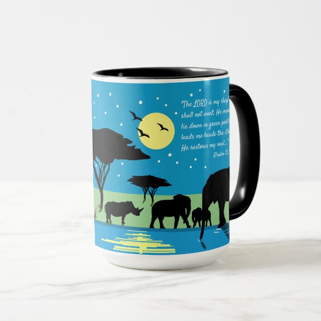 Caneca Out of Africa Mug — Salm 23 (Frente Esquerda)