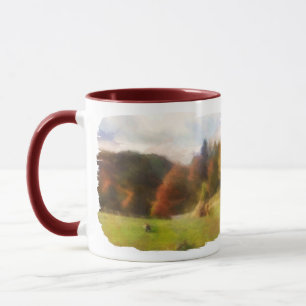 Caneca Outono Com Raposa De Montanha E Aquarela De Haysta