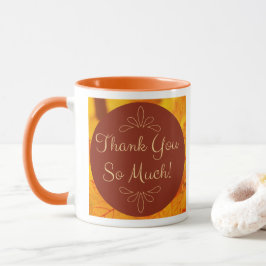 Caneca Outono Muito Obrigado Amarelo Deixa Vermelho