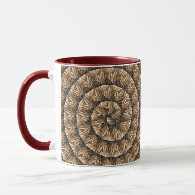 Caneca Ouvidos De Trigo Num Padrão De Trigo Espiral, (Esquerda)
