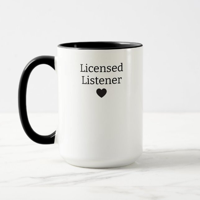 Caneca Ouvinte Licenciado, Presentes personalizados de sa (Esquerda)