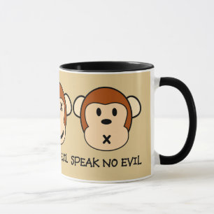 Caneca Ouvir Design de macacos Mau