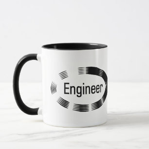 Caneca Oval Preto do engenheiro
