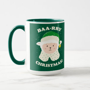 Caneca Ovelha Festiva Diz Baa-rry Natal!