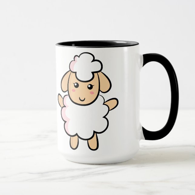 Caneca Ovelha Fofa e Feliz (Direita)