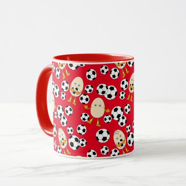 Caneca Ovo De Futebol, Prato De Café (Frente Esquerda)