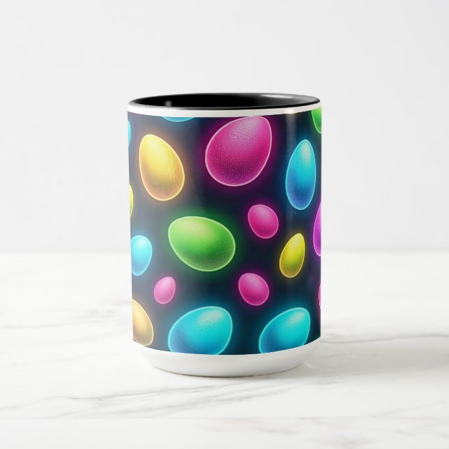 Caneca Ovo/Primavera de Páscoa de cor clara/néon (Centro)