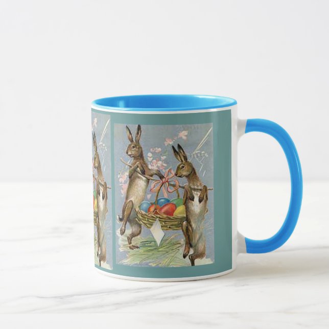 Caneca Ovos de Carregar de coelhos de Páscoa de colheita  (Direita)