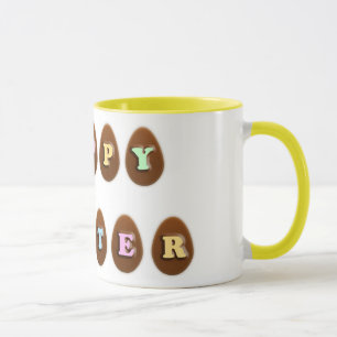 Caneca Ovos de Chocolate Feliz Páscoa