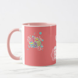 Caneca Ovos de Páscoa de Pastel e Mug de Coelho