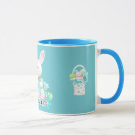 Caneca Ovos de Páscoa de Pastel e Mug de Coelho