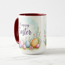 Caneca Ovos de Páscoa Elegantes Coleção Bonita