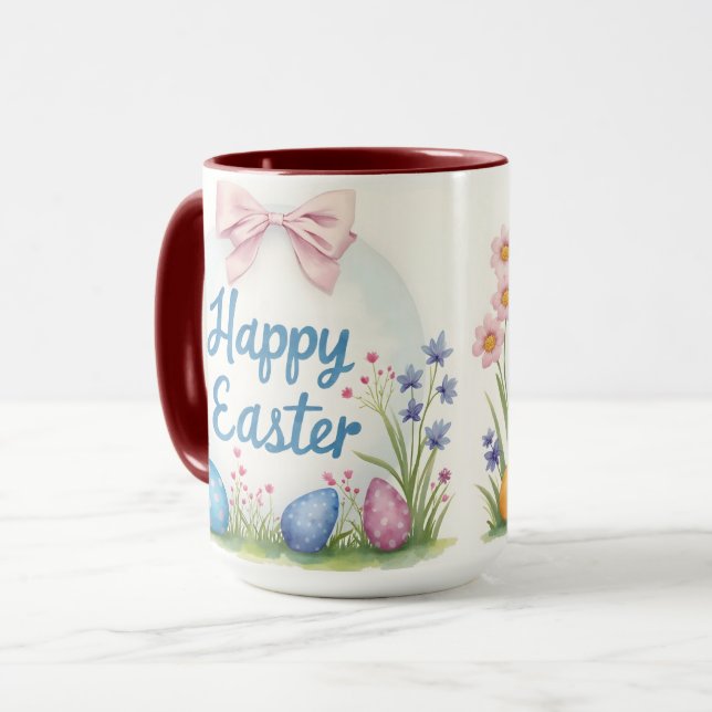 Caneca Ovos de Páscoa Populares Bela Coleção (Frente Esquerda)