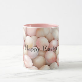 Caneca Ovos Rosa Pêssego de Páscoa