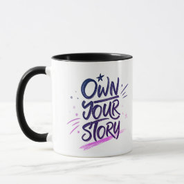Caneca Own Your Story Modern Artistic Motivational Quote 